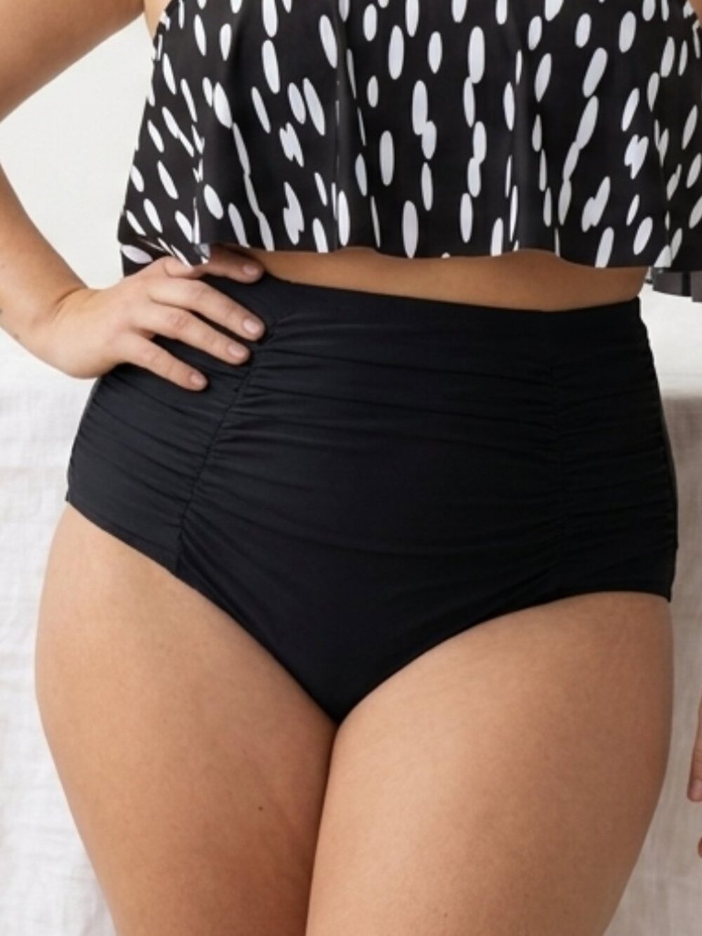 NWT Shapermint Essentials High-Waisted Control Bikini Bottom - Black XL